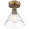 Access Lighting Port Nine Martini, Martini LED SemiFlush, Antique Brushed Brass Finish, Clear Glass 63146LEDDLP-ABB/CLR - alternate 2